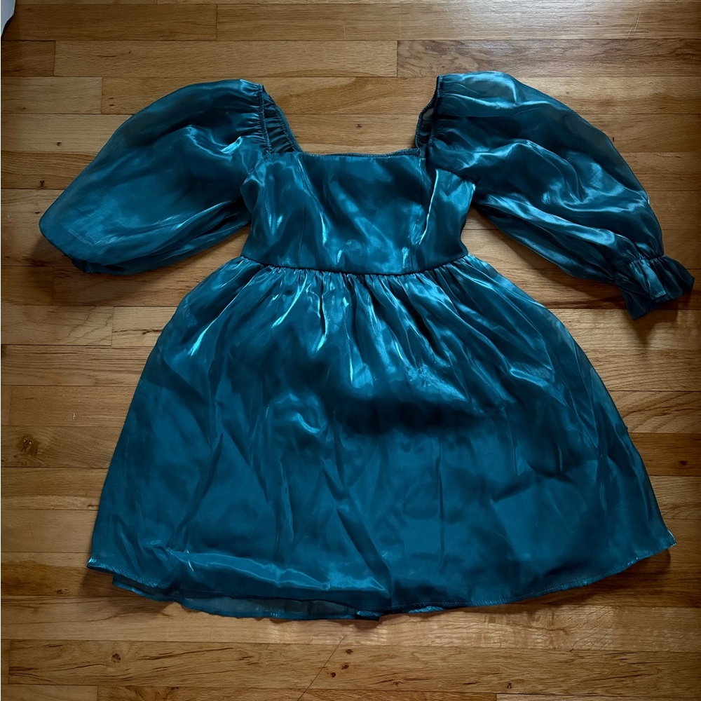 Elegant Teal Mini Dress